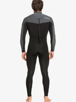 Quiksilver Wetsuits|3/2 Everyday Sessions Back-Zip Wetsuit Black/Gun Metal