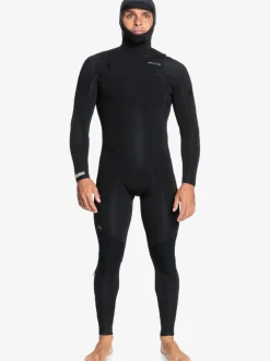 Quiksilver Wetsuits|5/4/3/ Everyday Sessions Hooded Chest-Zip Wetsuit Black