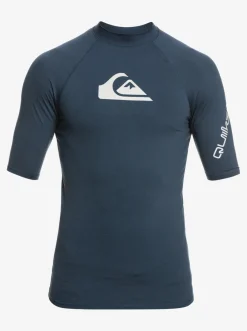 Quiksilver Rashguards|All Time Short Sleeve Upf 50 Rashguard Navy Blazer Heather