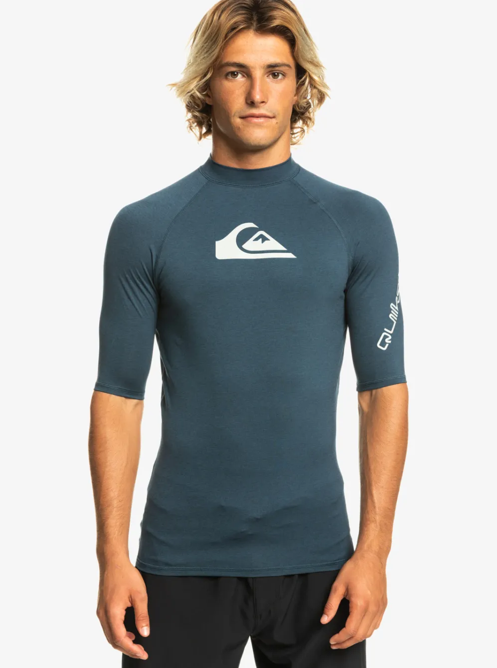 Quiksilver Rashguards|All Time Short Sleeve Upf 50 Rashguard Navy Blazer Heather