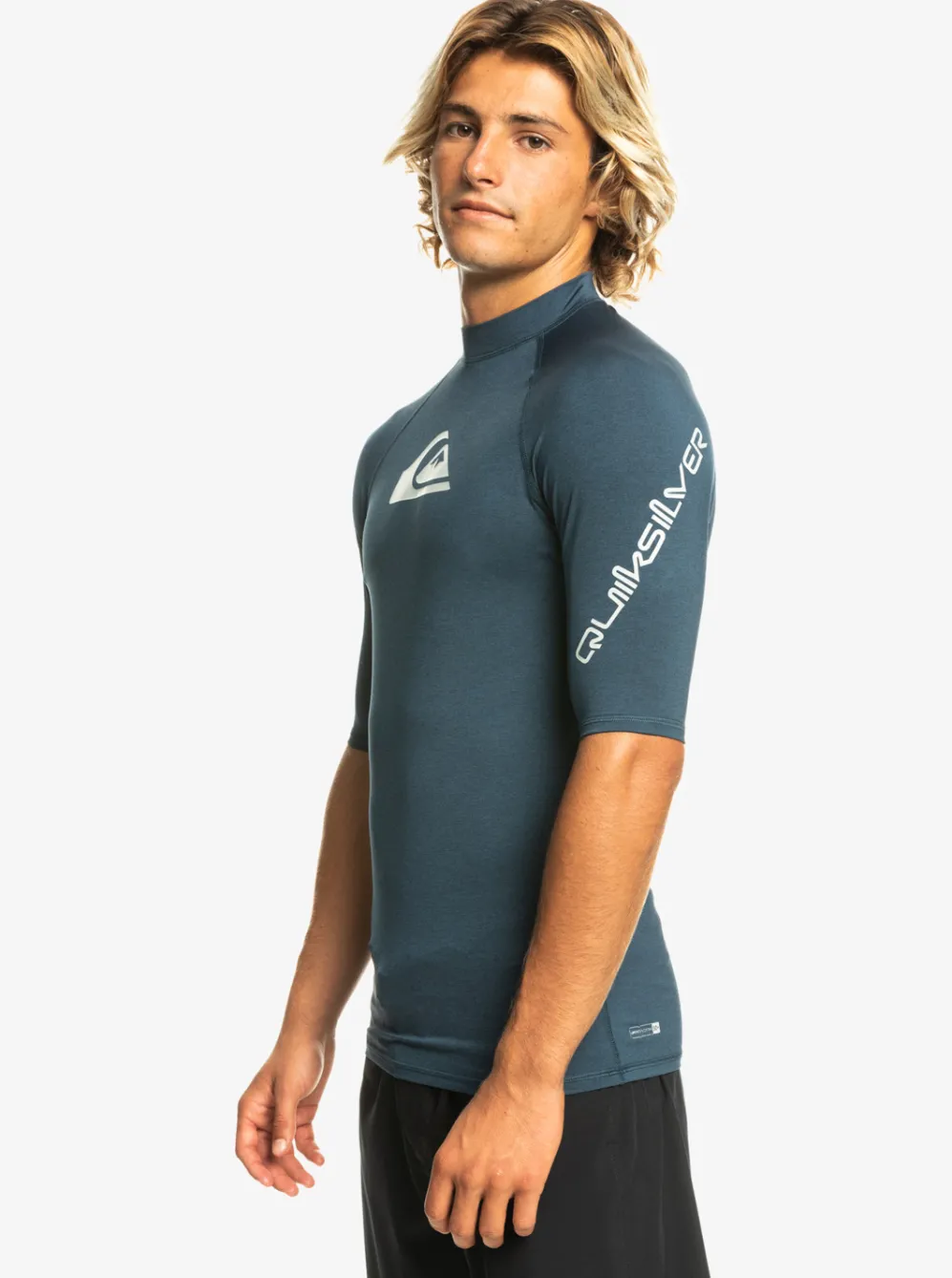 Quiksilver Rashguards|All Time Short Sleeve Upf 50 Rashguard Navy Blazer Heather