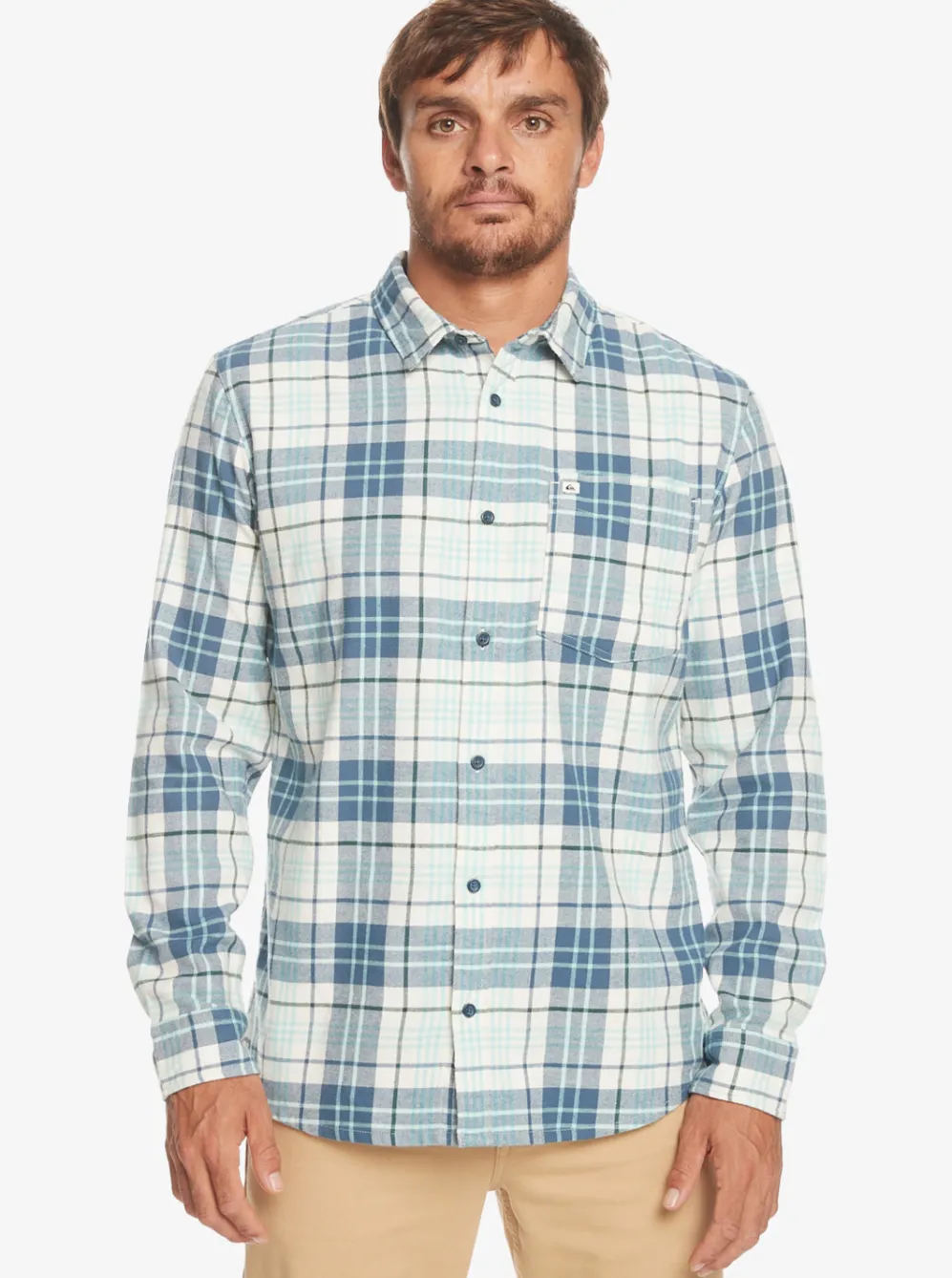 Quiksilver Shirts & Polos|Banchor Long Sleeve Shirt Snow White Banchor
