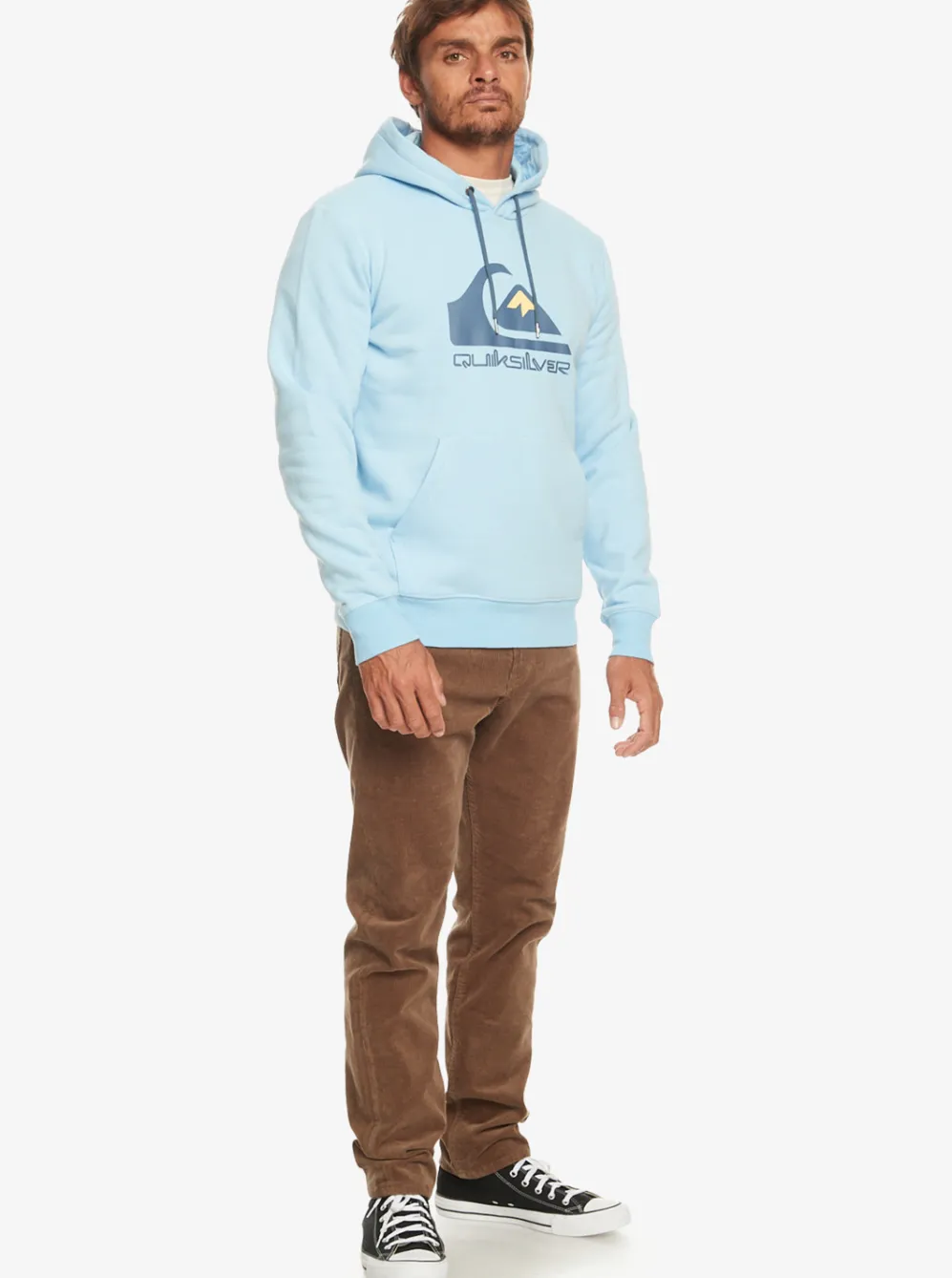 Quiksilver Sweatshirts & Hoodies|Big Logo Pullover Hoodie Clear Sky