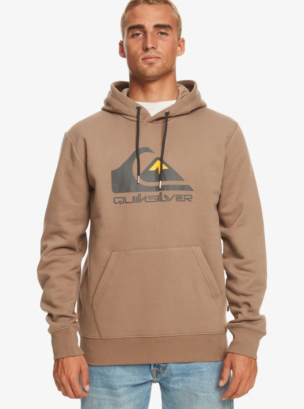 Quiksilver Sweatshirts & Hoodies|Big Logo Pullover Hoodie Fossil