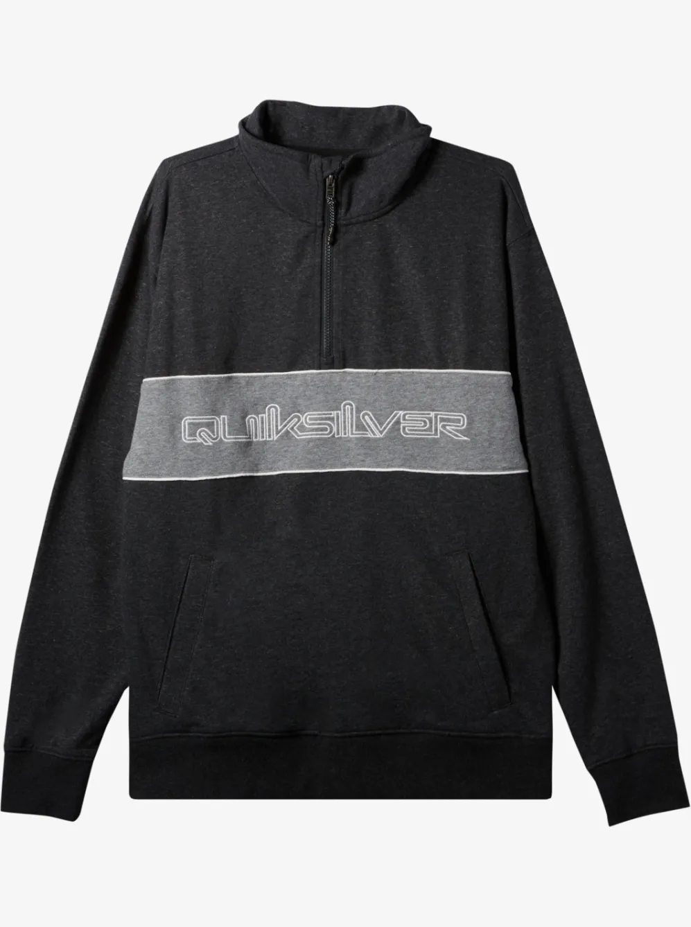 Quiksilver Sweatshirts & Hoodies|Bold Omni Half-Zip Sweatshirt Black Heather
