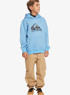 Quiksilver Jackets|Boy'S 8-16 Big Logo Fleece Top Azure Blue