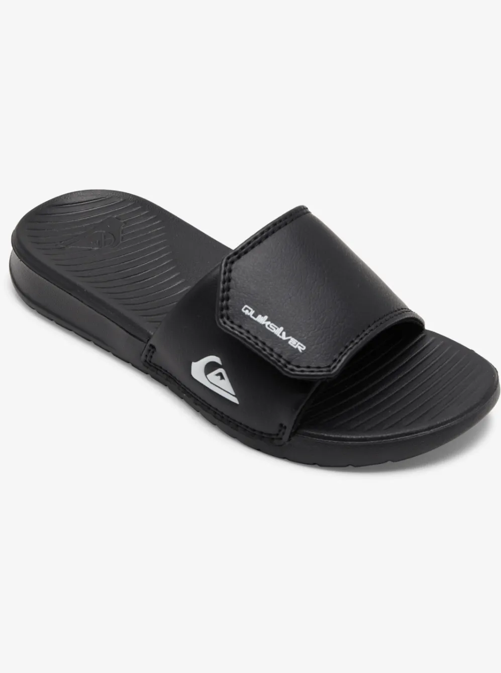 Quiksilver Sandals|Boy'S 8-16 Bright Coast Adjustable Slides Black/White/Black