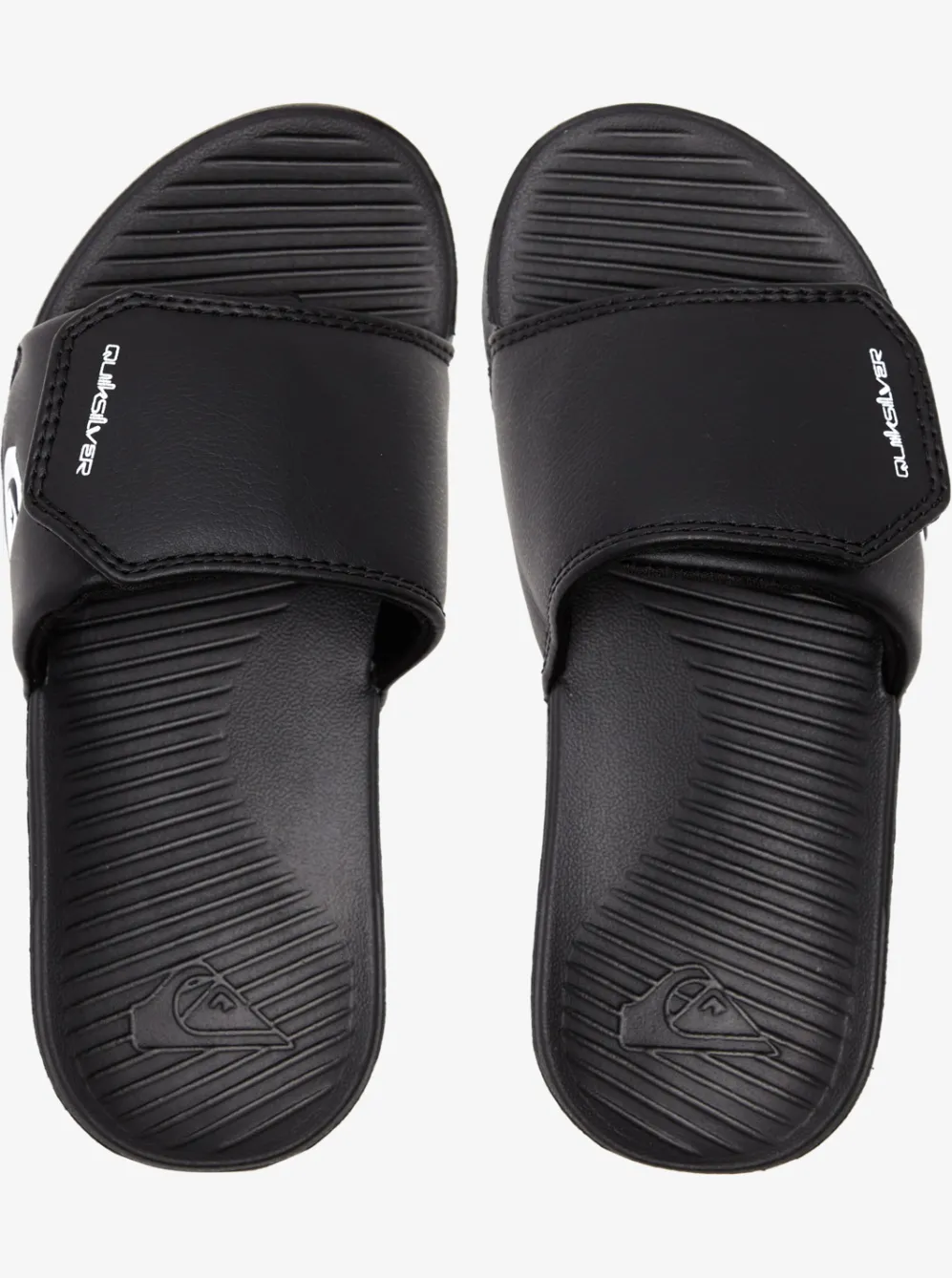 Quiksilver Sandals|Boy'S 8-16 Bright Coast Adjustable Slides Black/White/Black