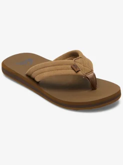 Quiksilver Sandals|Boy'S 8-16 Carver Suede Core Sandals Tan 1