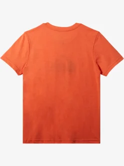 Quiksilver Tees|Boy'S 8-16 Comp Logo T-Shirt Red Orange Heather