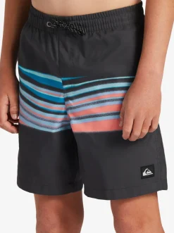 Quiksilver Boardshorts|Boy'S 8-16 Everyday Mix Vl 15Nb Elastic Waist Shorts Black Palm Spritz