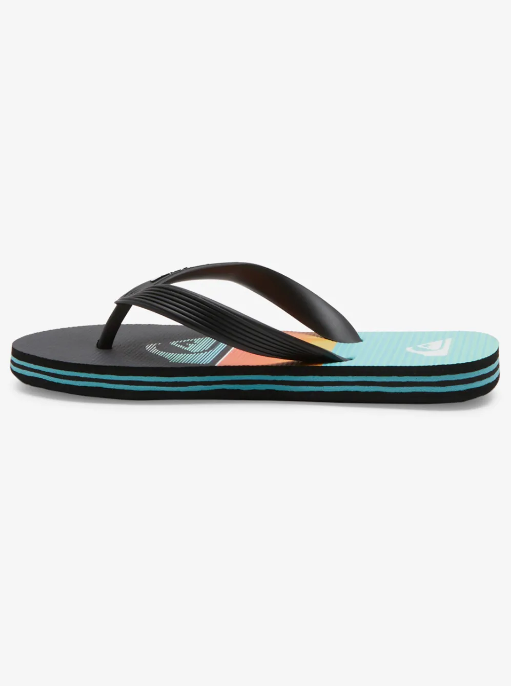 Quiksilver Sandals|Boy'S 8-16 Molokai Flip-Flops Black/Orange/Green