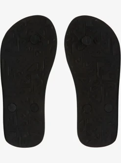 Quiksilver Sandals|Boy'S 8-16 Molokai Flip-Flops Black/Orange/Green