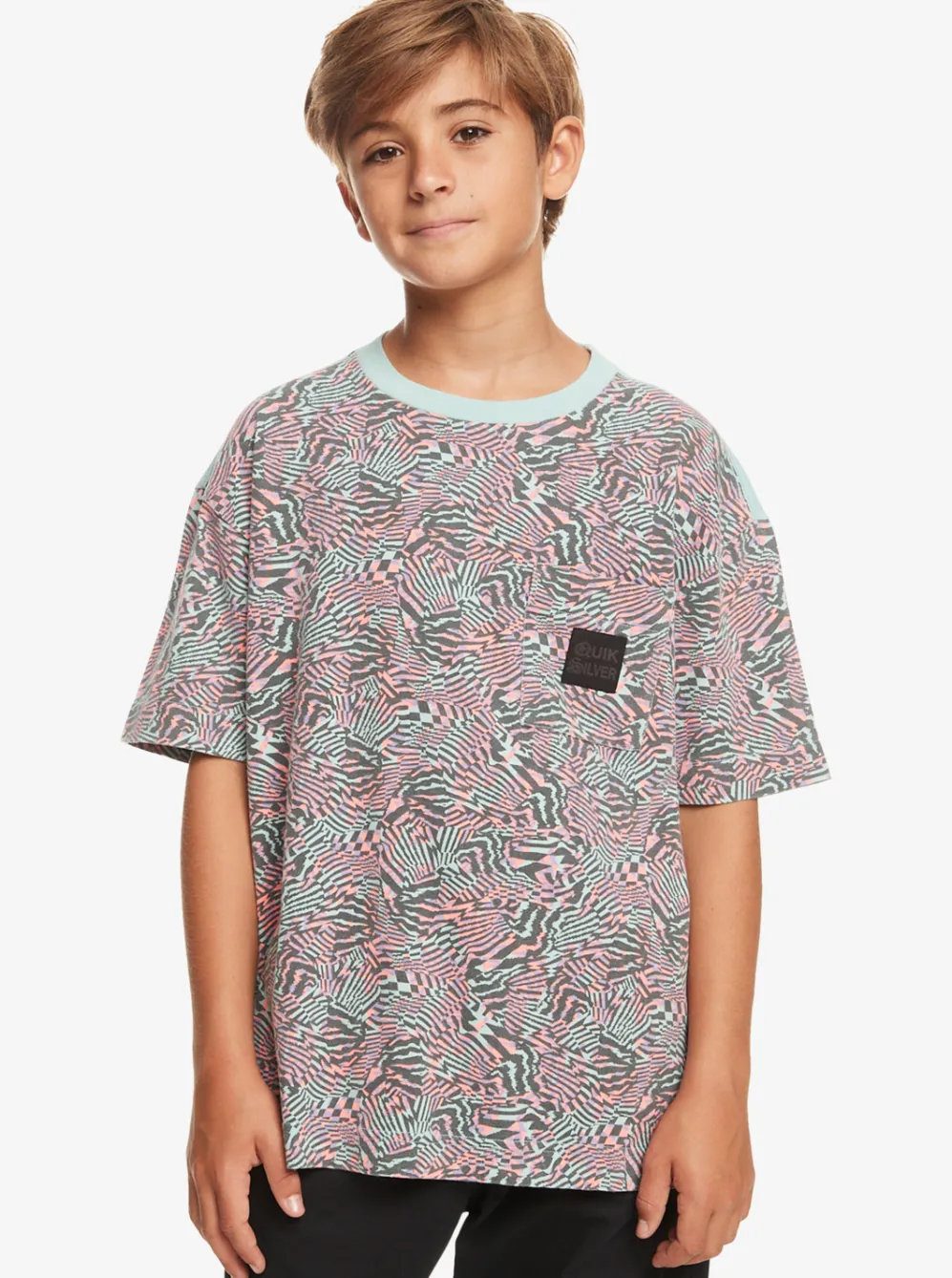 Quiksilver Tees|Boy'S 8-16 Radical All-Over T-Shirt Purple Rose Radical Times 233
