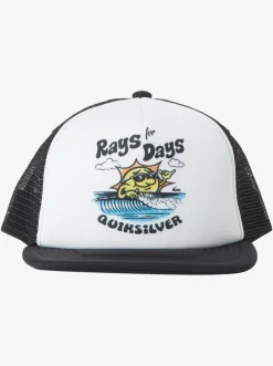 Quiksilver Hats|Boy'S 8-16 Rat Pack Trucker Hat White