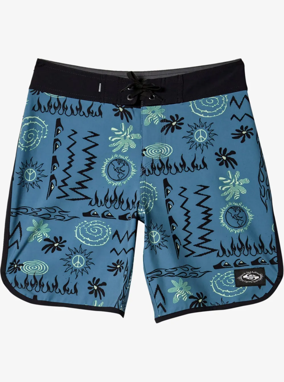 Quiksilver Shorts|Boy'S 8-16 Surfsilk Radical Scallop 16 Boardshorts Aegean Blue