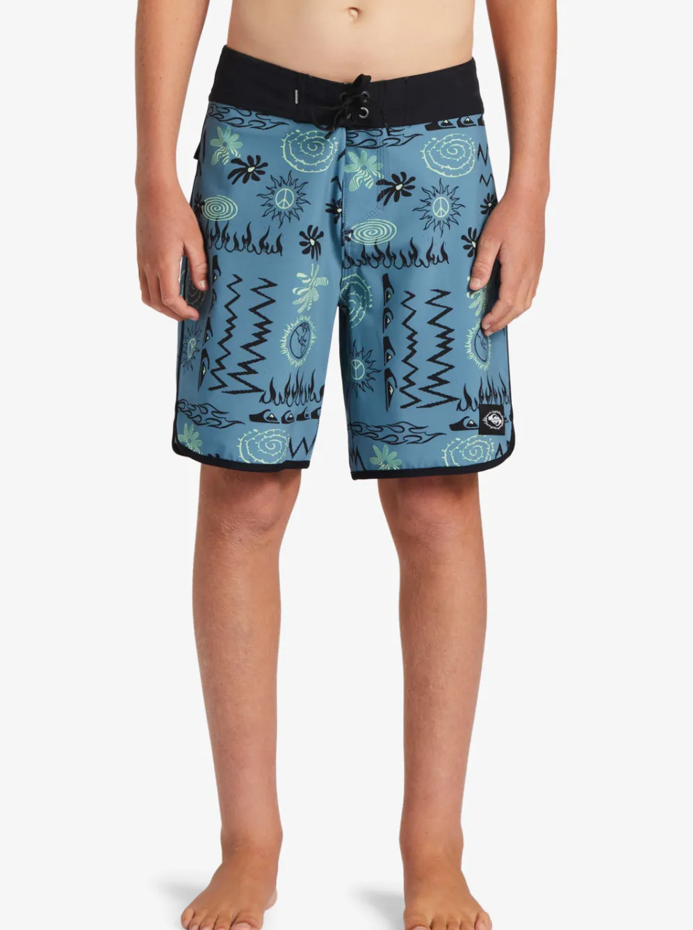 Quiksilver Shorts|Boy'S 8-16 Surfsilk Radical Scallop 16 Boardshorts Aegean Blue