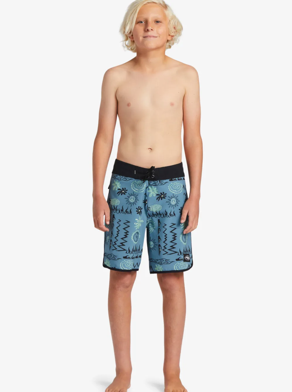 Quiksilver Shorts|Boy'S 8-16 Surfsilk Radical Scallop 16 Boardshorts Aegean Blue