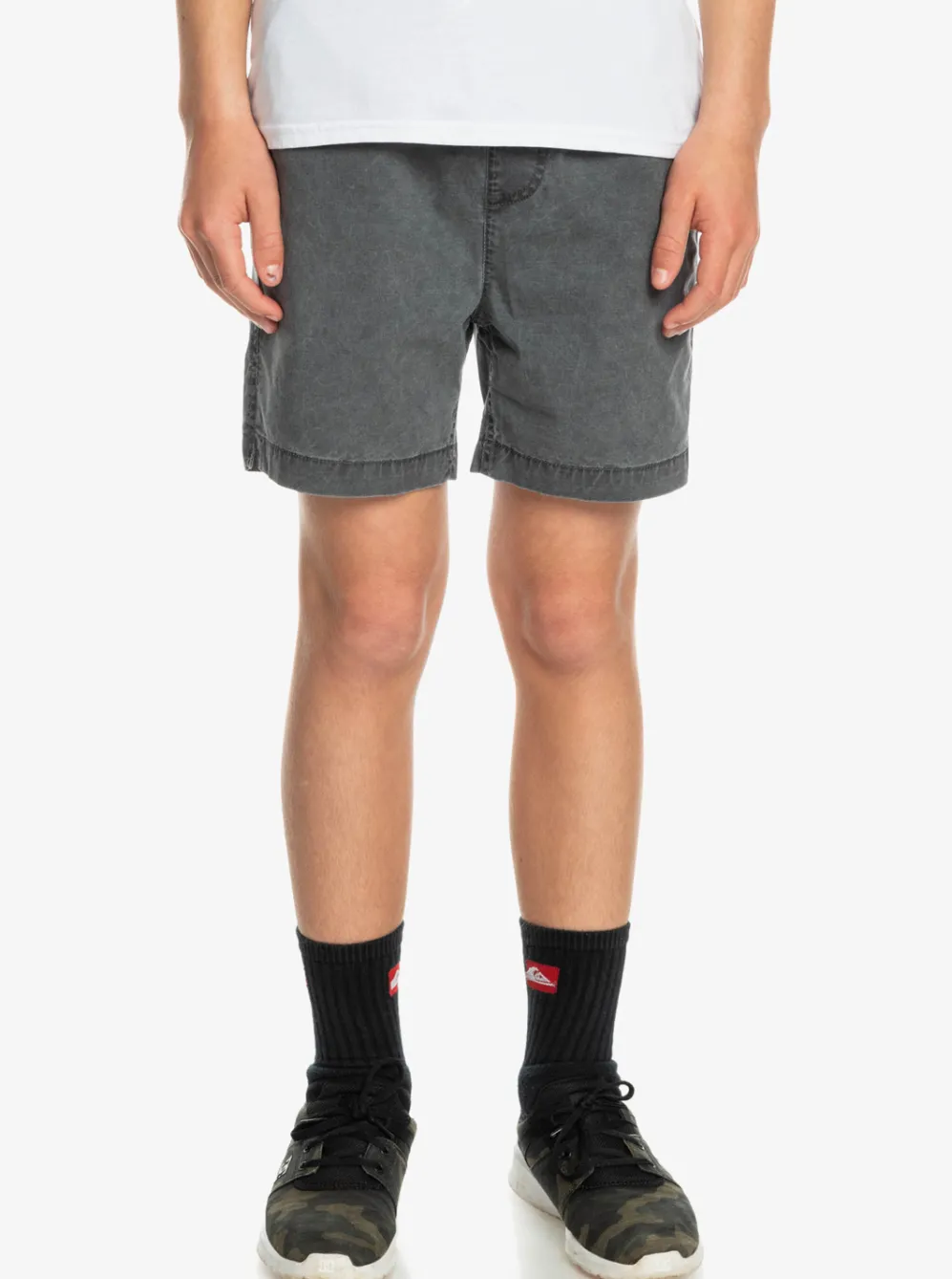Quiksilver Shorts|Boy'S 8-16 Taxer 15" Elastic Waist Shorts Black