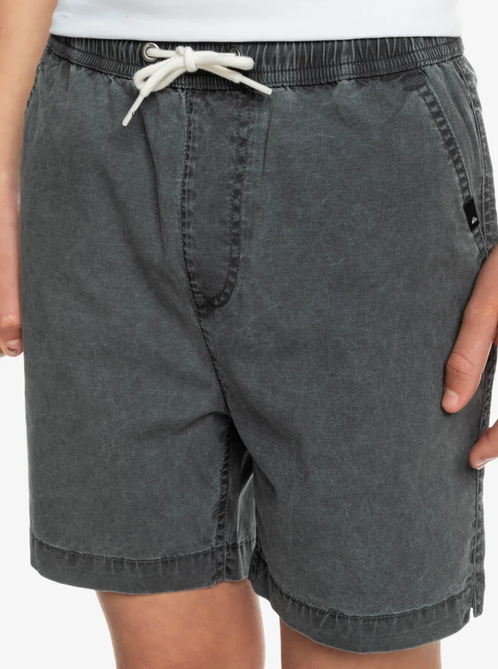 Quiksilver Shorts|Boy'S 8-16 Taxer 15" Elastic Waist Shorts Black