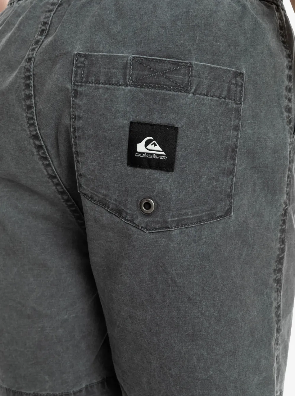 Quiksilver Shorts|Boy'S 8-16 Taxer 15" Elastic Waist Shorts Black