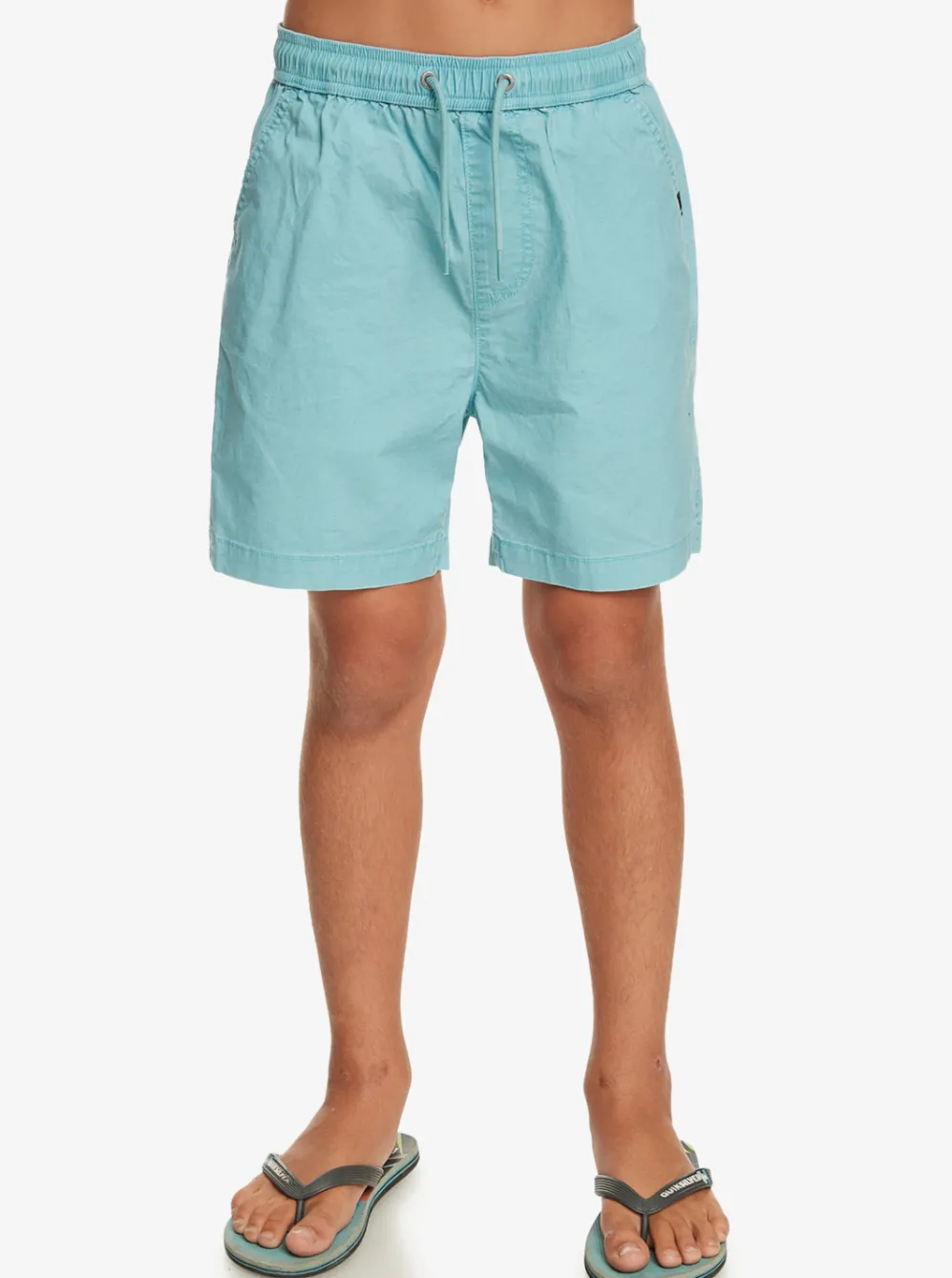 Quiksilver Shorts|Boy'S 8-16 Taxer 15" Elastic Waist Shorts Cameo Blue