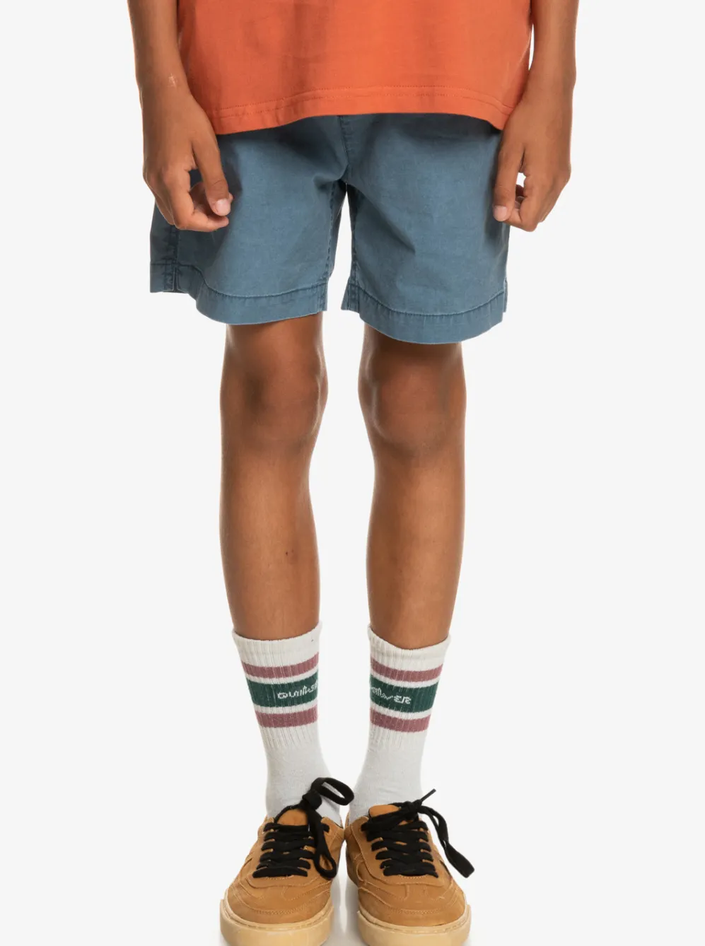 Quiksilver Shorts|Boy'S 8-16 Taxer 15" Elastic Waist Shorts Bering Sea