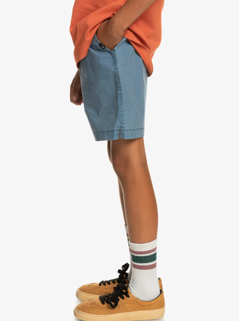 Quiksilver Shorts|Boy'S 8-16 Taxer 15" Elastic Waist Shorts Bering Sea