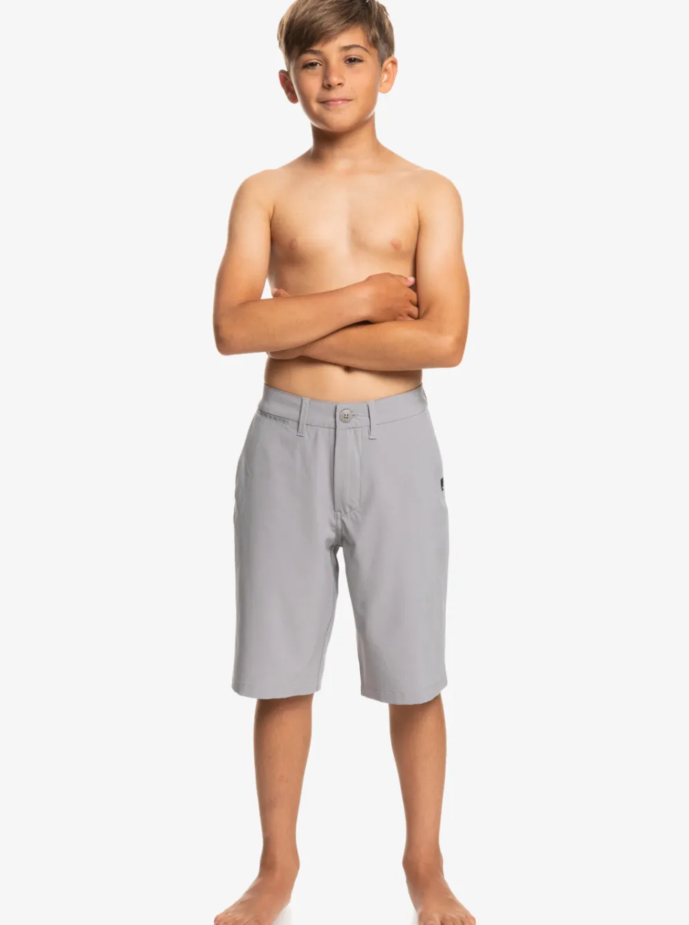 Quiksilver Shorts|Boy'S 8-16 Union Amphibian 19" Hybrid Shorts Sleet