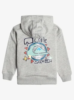 Quiksilver Sweatshirts & Hoodies|Boy'S 2-7 Vintage Rising Lines Zip-Up Hoodie Light Grey Heather