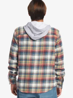 Quiksilver Shirts & Polos|Briggs Hooded Flannel Long Sleeve Top Mineral Red Briggs Flannel