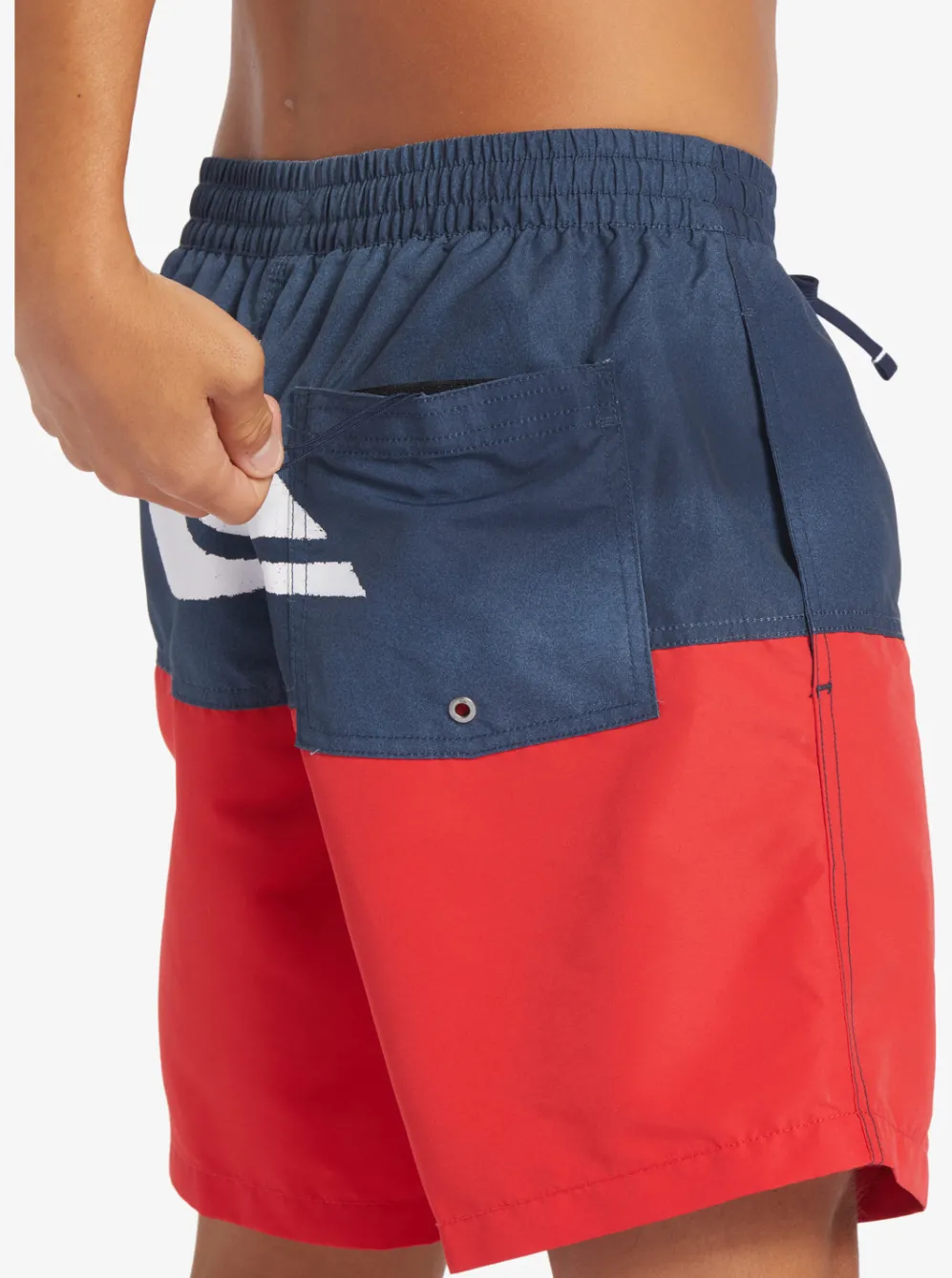 Quiksilver Elastic Waist|Butt Logo 17" Volleys Navy Blazer