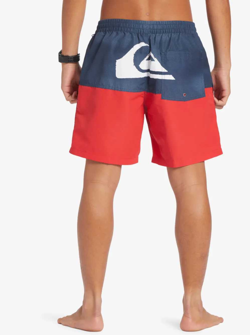 Quiksilver Elastic Waist|Butt Logo 17" Volleys Navy Blazer