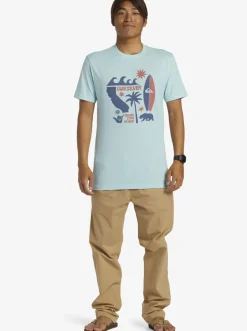 Quiksilver Tees|Ca Funshine T-Shirt Pastel Turquoise