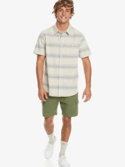 Quiksilver Shirts & Polos|Cali Sunrise Short Sleeve Shirt Plaza Taupe Cali