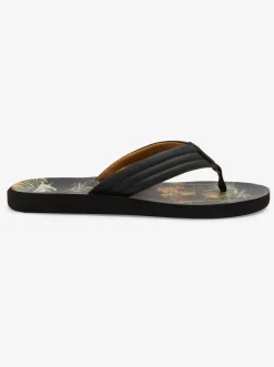 Quiksilver Sandals|Carver Print Sandals Black 5