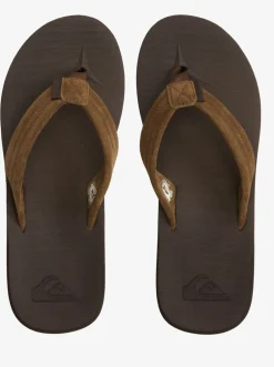 Quiksilver Sandals|Carver Suede Recycled Sandals Brown 2
