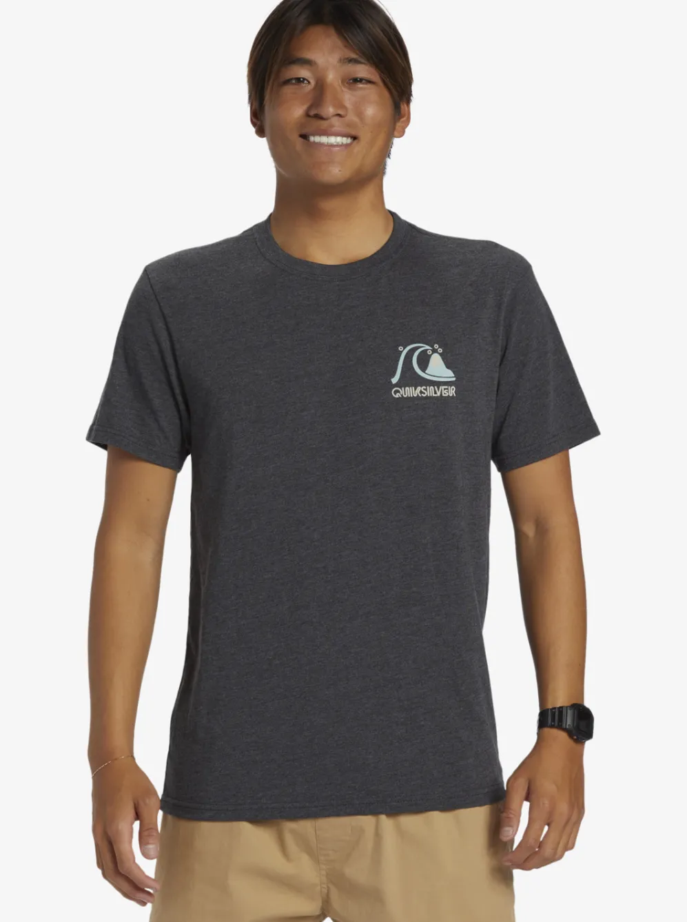Quiksilver Tees|Circle Back T-Shirt Charcoal Heather