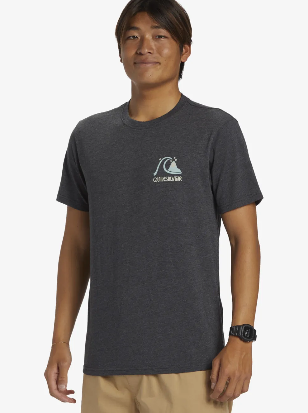 Quiksilver Tees|Circle Back T-Shirt Charcoal Heather