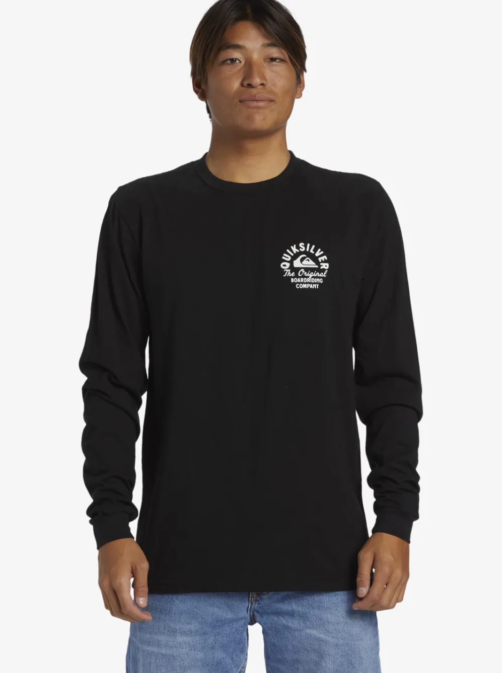 Quiksilver Tees|Circled Script Long Sleeve T-Shirt Black
