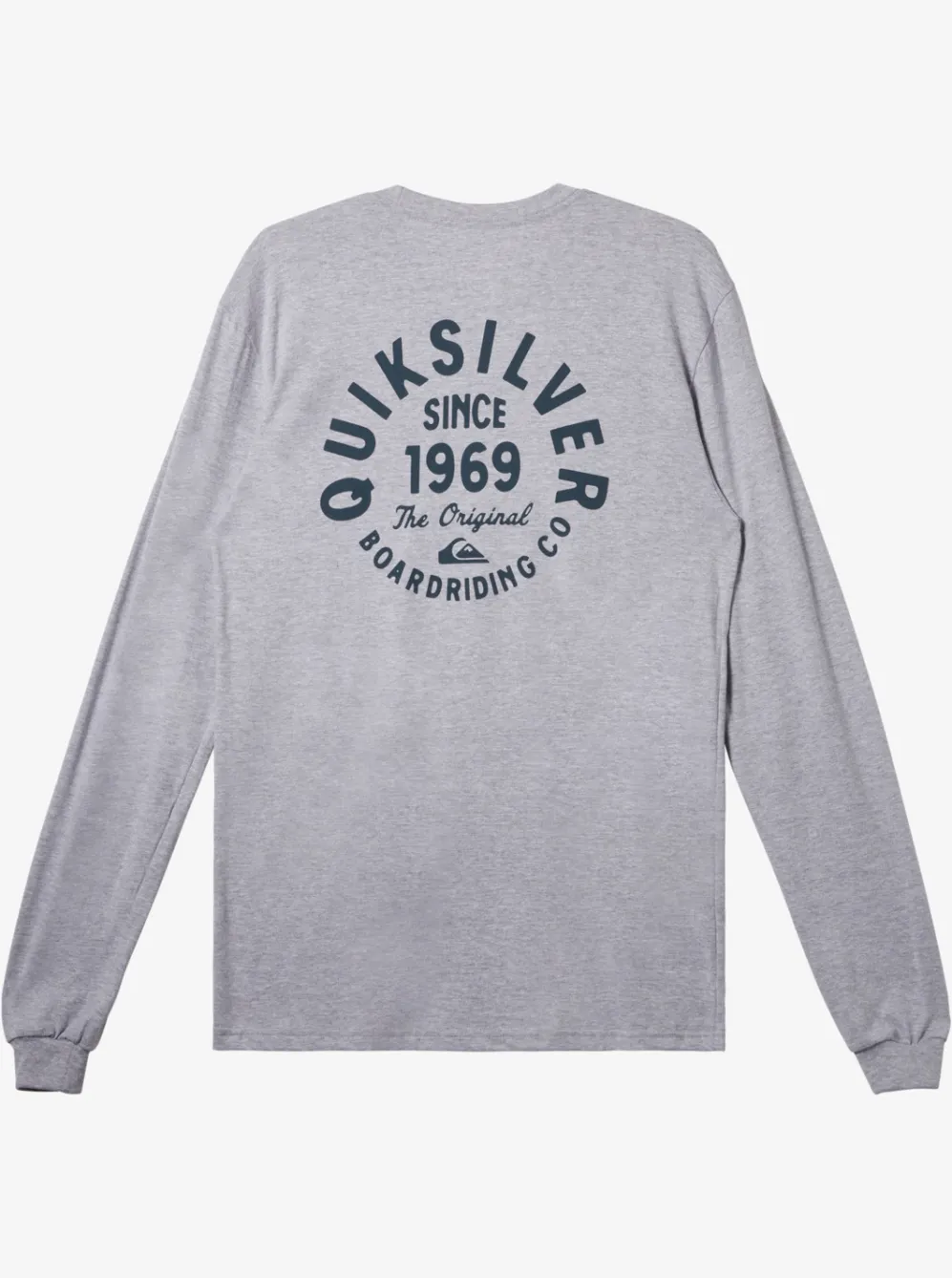Quiksilver Tees|Circled Script Long Sleeve T-Shirt Athletic Heather