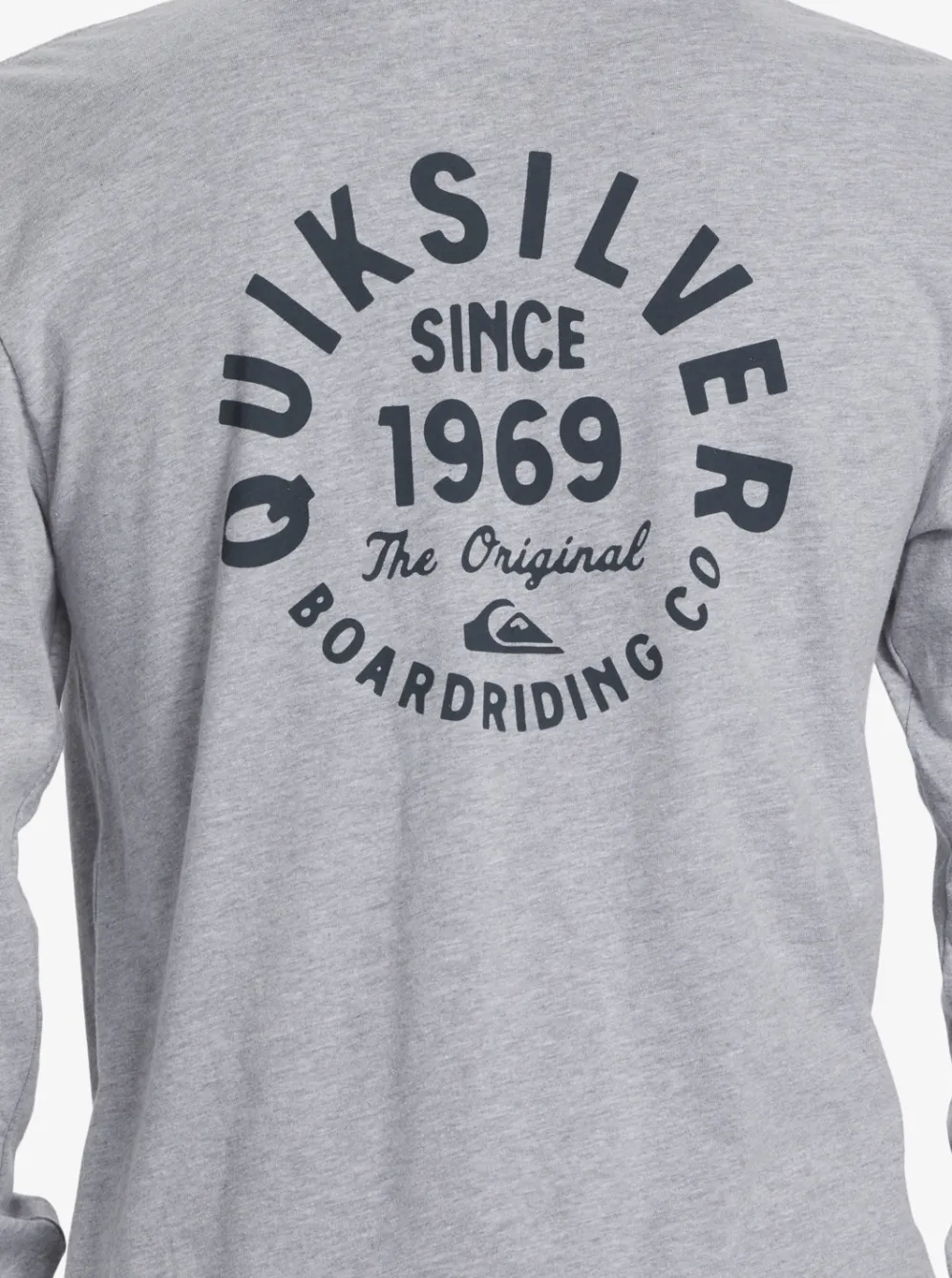 Quiksilver Tees|Circled Script Long Sleeve T-Shirt Athletic Heather