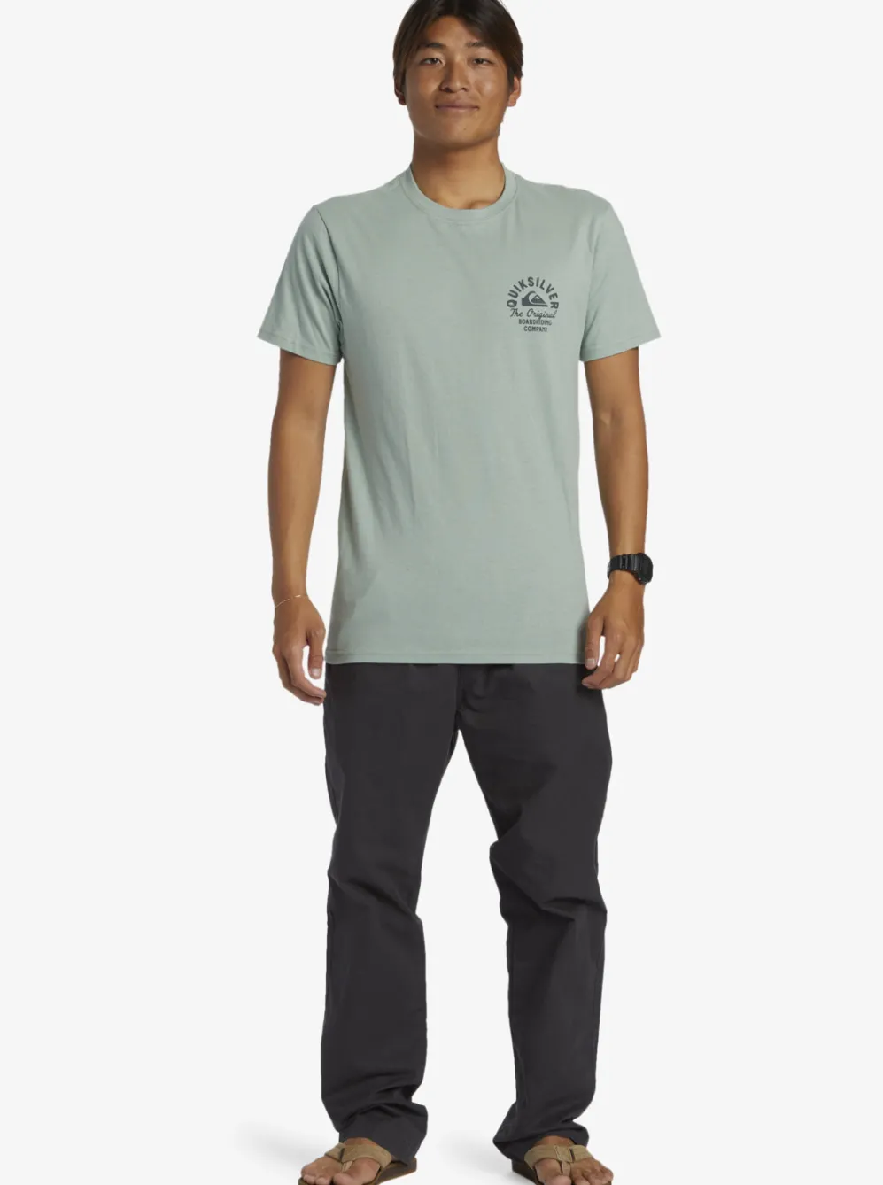 Quiksilver Tees|Circled Script T-Shirt Iceberg Green