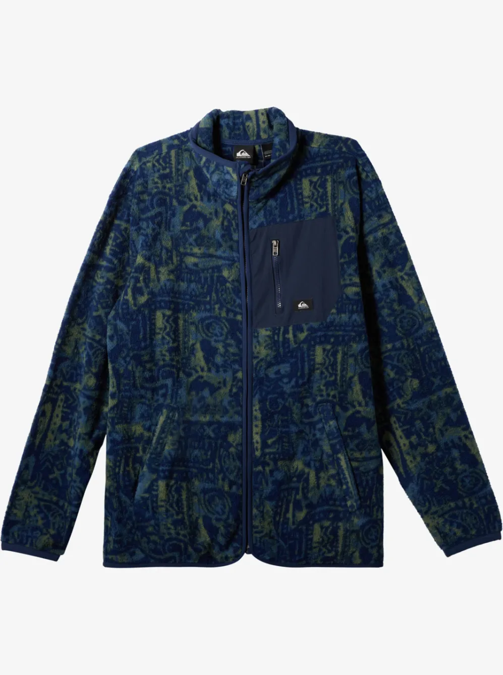 Quiksilver Sweatshirts & Hoodies|Clean Coasts Zip-Up Fleece Naval Academy Nu Vintage