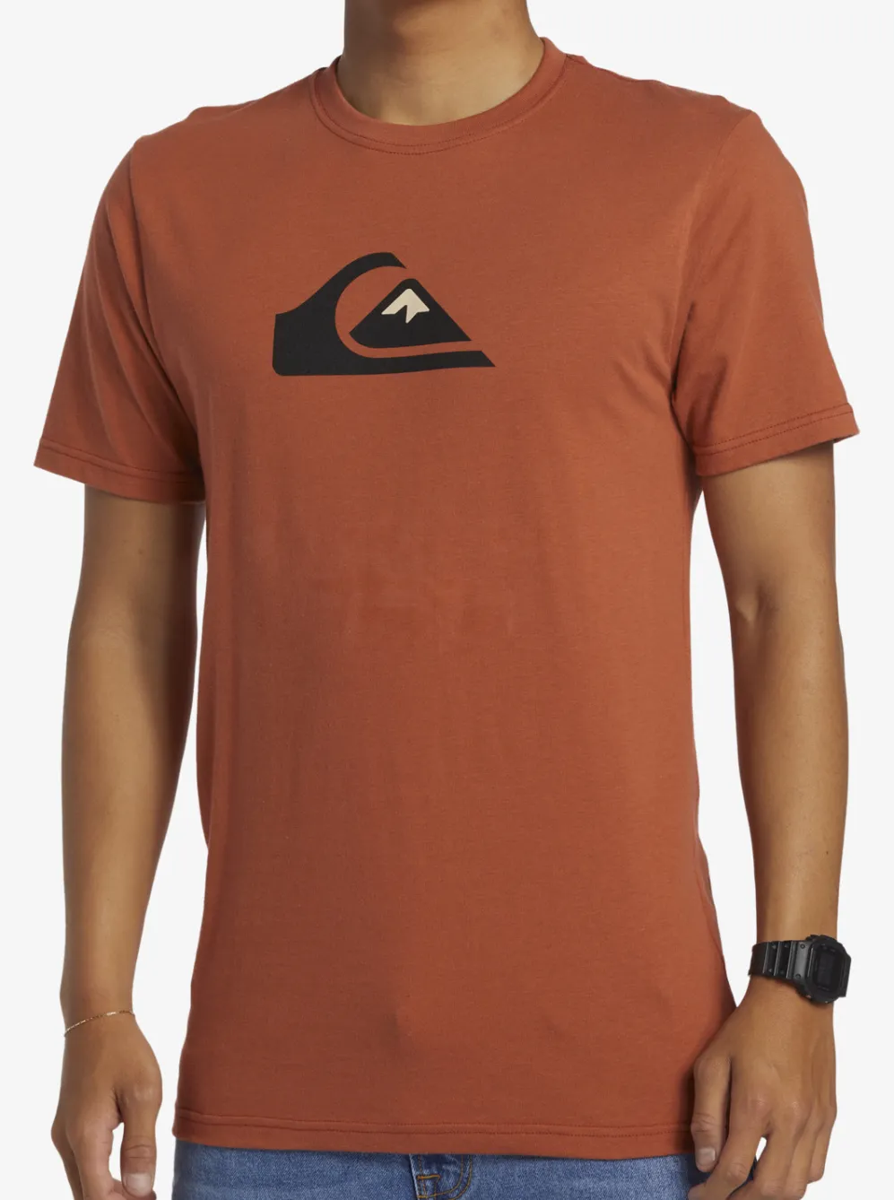 Quiksilver Tees|Comp Logo T-Shirt Baked Clay