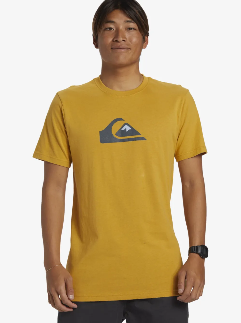 Quiksilver Tees|Comp Logo T-Shirt Mustard