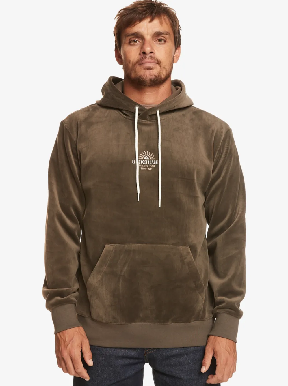 Quiksilver Sweatshirts & Hoodies|Cord Hoodie Major Brown