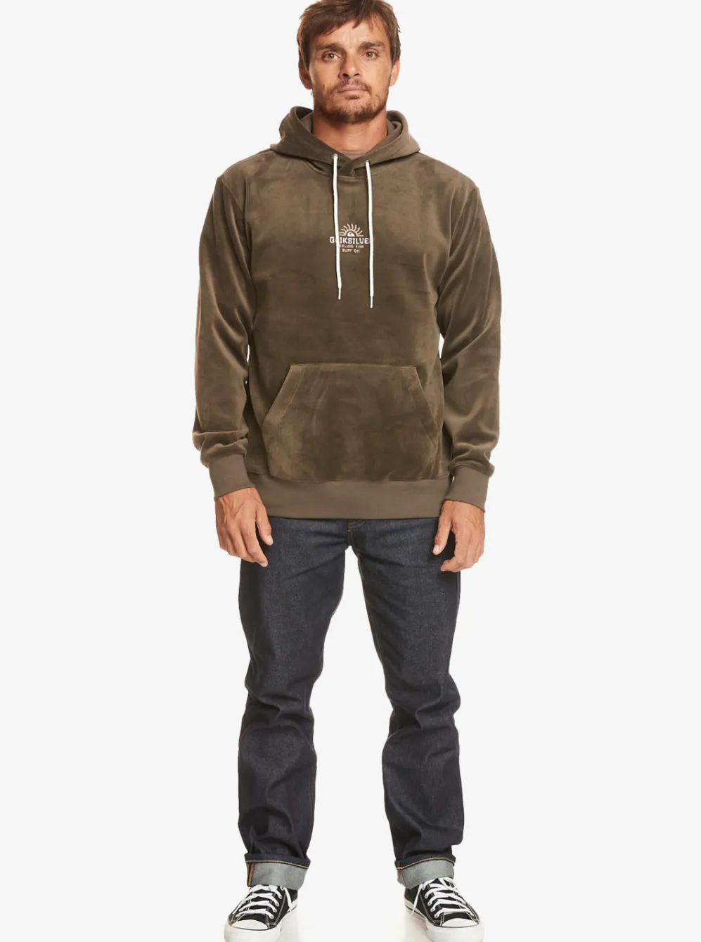 Quiksilver Sweatshirts & Hoodies|Cord Hoodie Major Brown