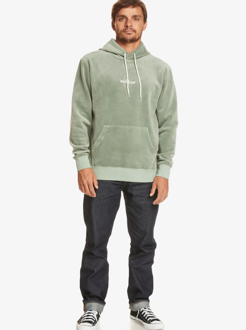 Quiksilver Sweatshirts & Hoodies|Cord Hoodie Iceberg Green