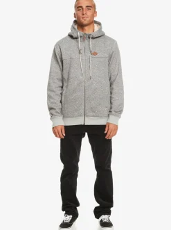 Quiksilver Sweatshirts & Hoodies|Cypress Keller Zip-Up Hoodie Light Grey Heather